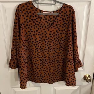 Brown and Black Top